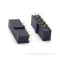 Conector hembra de 2,54 mm de doble fila recto 18P